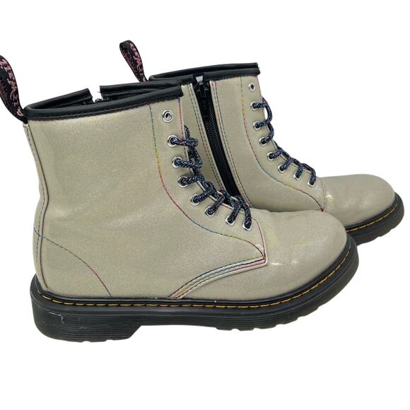 Dr. Martens Other - Dr. Martens 1460 Sparkle Rays Grey Big Kid Classic Combat Boots